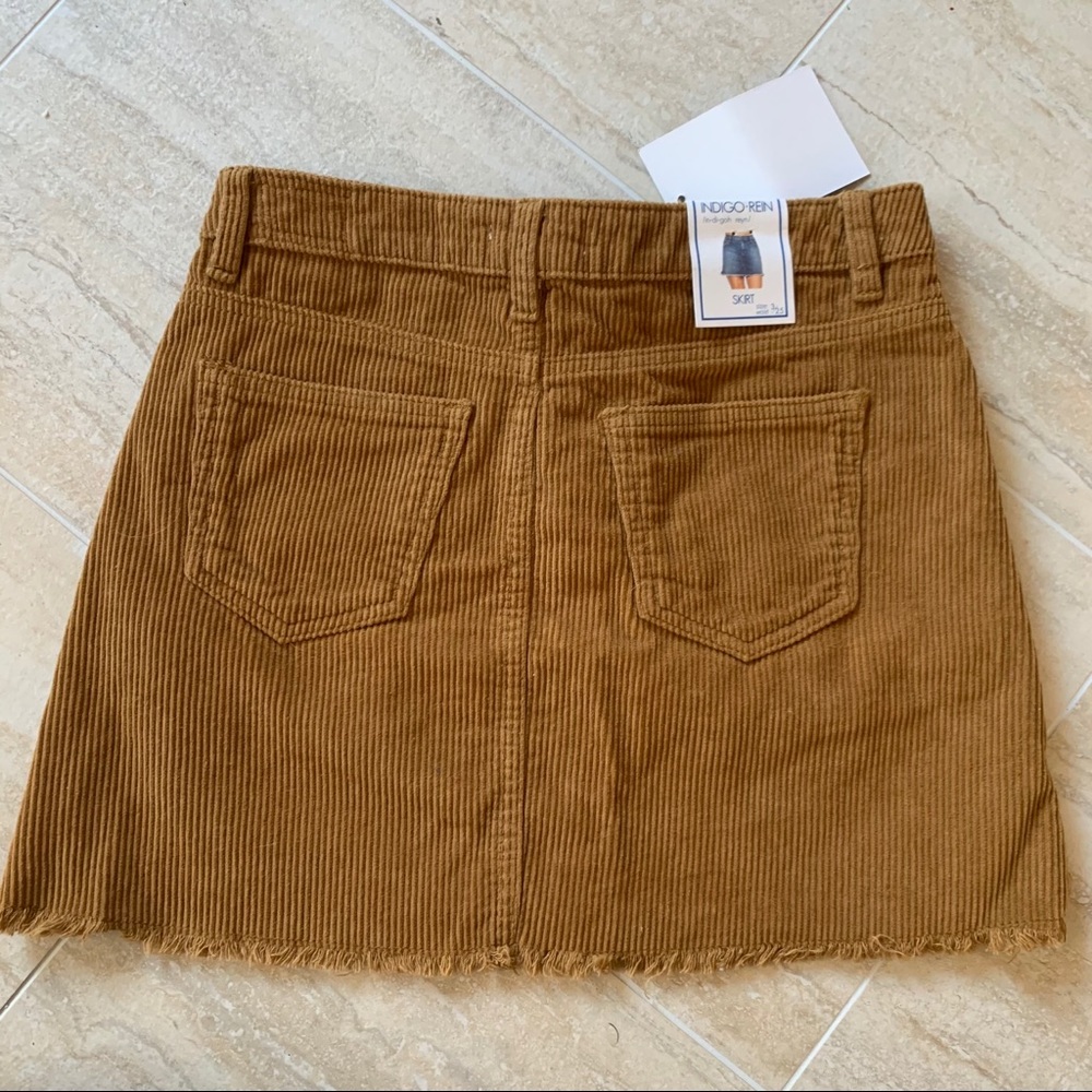 Indigo Ren Cotton Brown Corduroy Mini Skirt | 25 - Picture 3 of 8
